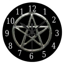 Pentacle Round Clock