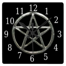 Pentacle Square Clock