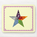 Pentacle - Yellow mousepads
