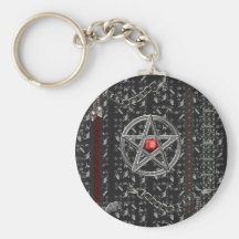 Pentacles and witches Halloween Keychain