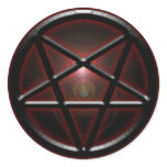 Pentagram Black/Red Shine stickers