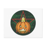 Pentagram, Candle, Pumpkin postcards