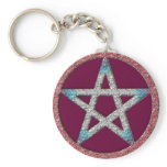 Pentagram Wiccan Witch Key Chain Fob Keychain