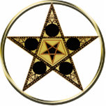 Pentagram with inverted Star photo sculptures