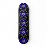 Pentagram with Inverted Star Skateboard
