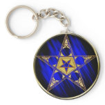 Pentagram With Upside Down Star keychains
