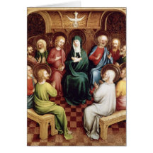 Pentecost, 1450 greeting card