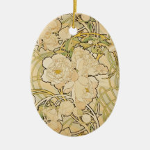 Peonies 1897 christmas ornaments