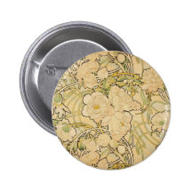 Peonies 1897 pinback buttons
