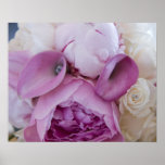 peonies and calla lillies on canvas posters
