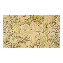 Peonies c1897 business cards