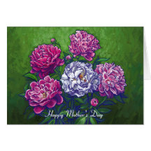Peonies Happy Mother's Day Greeting Cards
