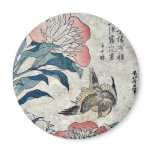 Peony and canary by Katsushika, Hokusai Ukiyoe magnets