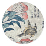 Peony and canary by Katsushika, Hokusai Ukiyoe stickers