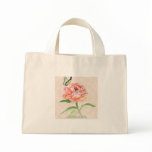 Peony & Butterfly Grocery Tote bags