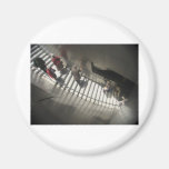 People and stairs By Bernadette Sebastiani Fridge Magnets