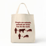 People are Animals: Meat Math Canvas Bags