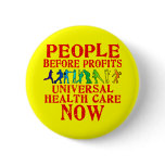 People Before Profits Health Care Design Pins