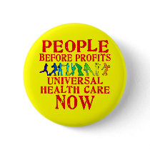 People Before Profits Health Care Design Pins