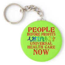 People Before Profits Health Care Design Keychain