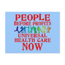 People Before Profits Health Care Design Post Card