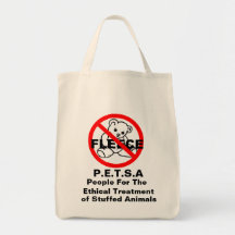 People For The Ethical Treatment of Stuffed Animal Canvas Bags