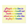 People in doghouses shouldn't be hypocrites postcard