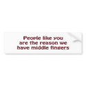 People Like You Fingers Bumpersticker