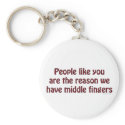 People Like You Fingers Keychain