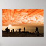 people on the cliff edge poster
