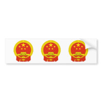 People's Republic of China Coat of Arms Bumper Sticker