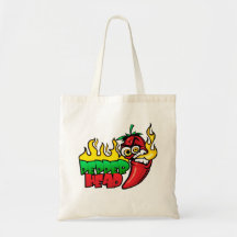 Pepper Head $13.95 Canvas Tote Canvas Bag