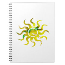 Pepper pile yellow sun cutout shape 2 notebooks