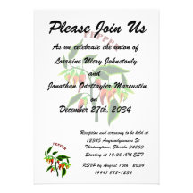 Pepper plant graphic with word pepper personalised announcements
