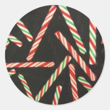 Peppermint Candy Cane Sticks Sticker
