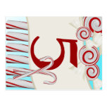 Peppermint candy Table Number Card Postcards