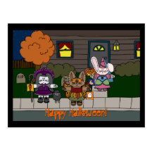 Peppermint Hollow Arrangeable Halloween Postcard