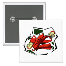 Peppers abstract square graphic pin