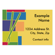 Percussion Colorblocks Profile Card Business Card Template