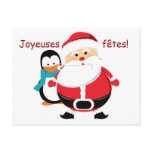 Père Noël et Manchot Santa Claus cartes postales postcards