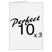 Perfect 10 x3 card