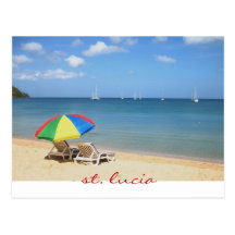 perfect and ideal day in paradise, st. lucia post cards