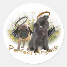 Perfect Angel Pugs Stickers