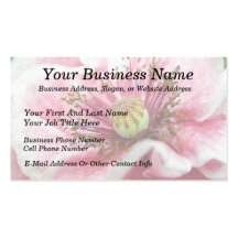 Perfect Poppy Close Up Business Card Template