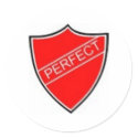 Perfect Prefect Badge Red stickers