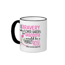 Perfect Rose 2 Grandma Breast Cancer Mugs