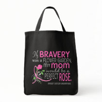 Perfect Rose 2 Mum Breast Cancer Canvas Bags