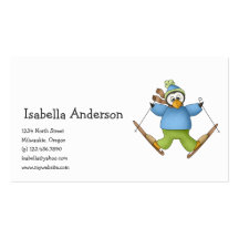 Perfectly Penguin · Skiing Business Card Templates