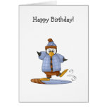 Perfectly Penguin · Snowboarding Greeting Card