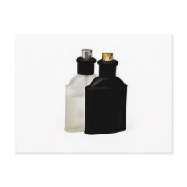 perfume bottles postcard